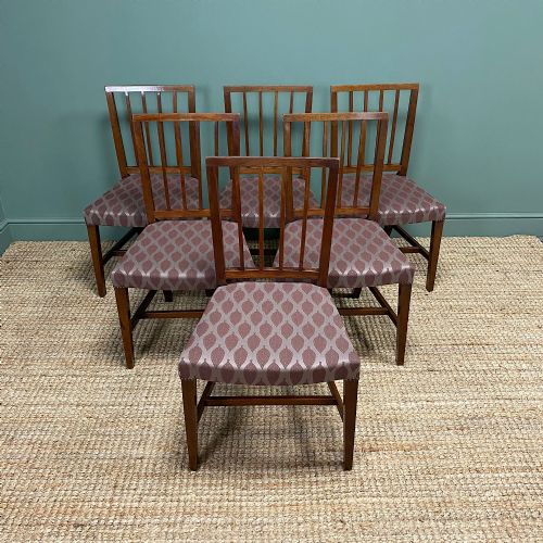 Set of Six Country Georgian Mahogany Antique Dining Chairs