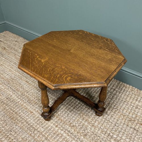 Quality Edwardian Oak Antique Coffee Table