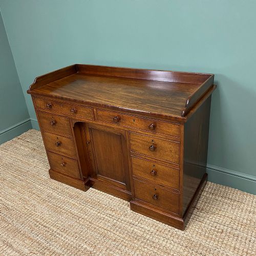 fig 1. Beautiful Victorian Antique Pedestal Desk