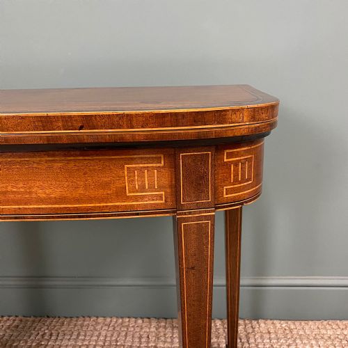 fig 2. Elegant Georgian Mahogany Antique Side Games Table