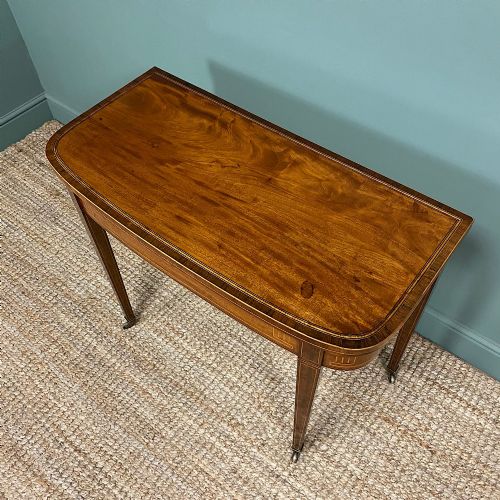 fig 3. Elegant Georgian Mahogany Antique Side Games Table
