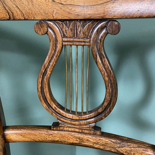 fig 1. Spectacular Quality Regency Rosewood Antique Revolving Music Chair