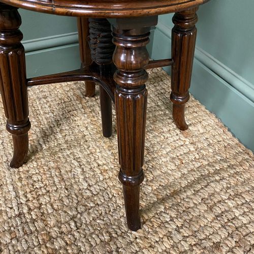 fig 3. Spectacular Quality Regency Rosewood Antique Revolving Music Chair