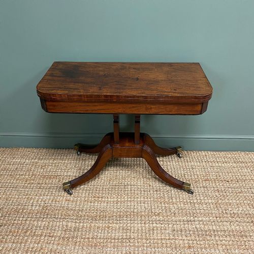 Regency Mahogany Antique Games Table / Side Table