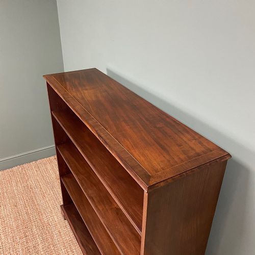 fig 1. Large Victorian Mahogany Antique Open Bookcase