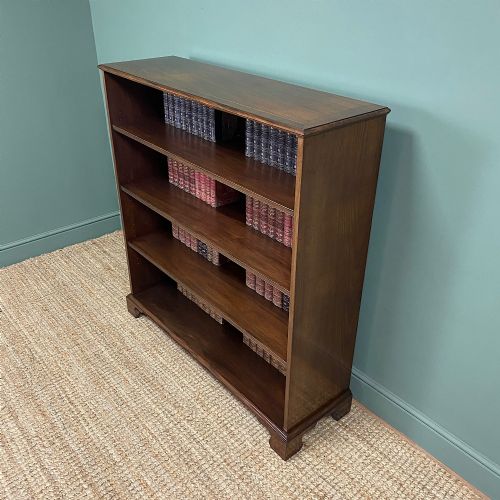 fig 2. Large Victorian Mahogany Antique Open Bookcase
