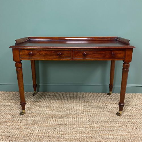 Large Victorian Mahogany Antique Writing Table