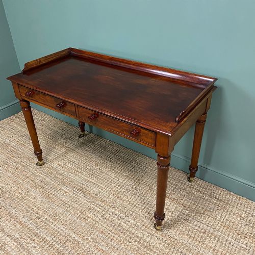 fig 2. Large Victorian Mahogany Antique Writing Table