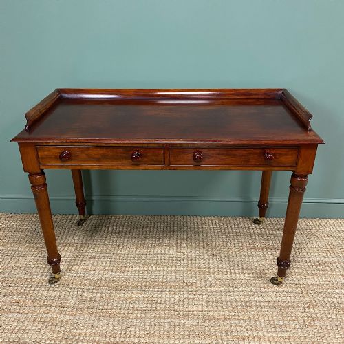 fig 3. Large Victorian Mahogany Antique Writing Table