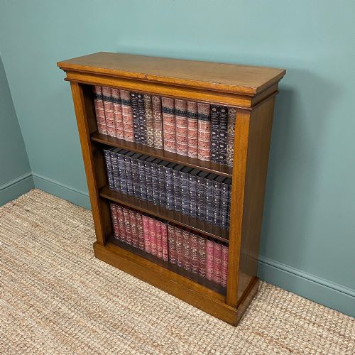 fig 1. Quality Victorian Antique Oak Open Bookcase