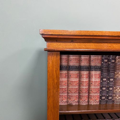 fig 3. Quality Victorian Antique Oak Open Bookcase