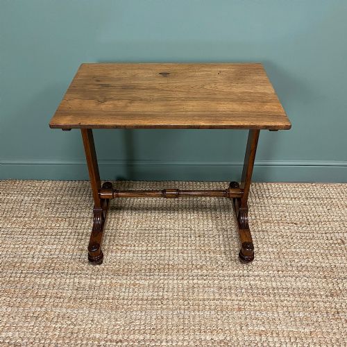 Striking Figured Rosewood Regency Antique Side Lamp Table