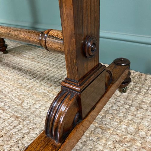 fig 3. Striking Figured Rosewood Regency Antique Side Lamp Table