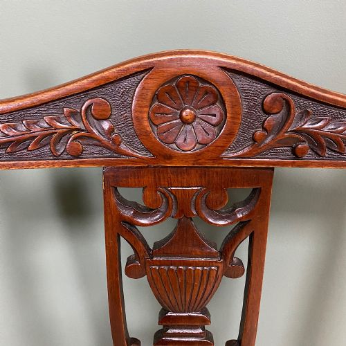 fig 1. Set of Six Edwardian Walnut Antique Dining Chairs