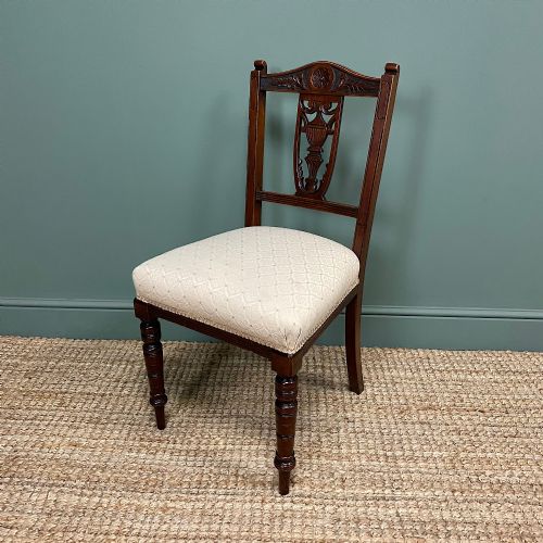 fig 3. Set of Six Edwardian Walnut Antique Dining Chairs