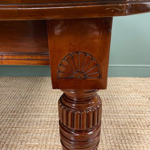 fig 1. Large Victorian Walnut Antique Extending Dining Table