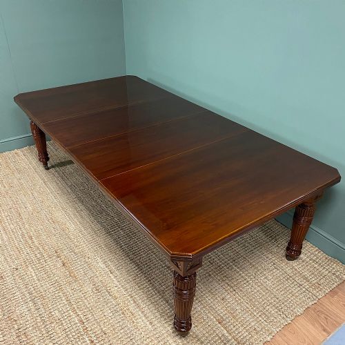 fig 2. Large Victorian Walnut Antique Extending Dining Table