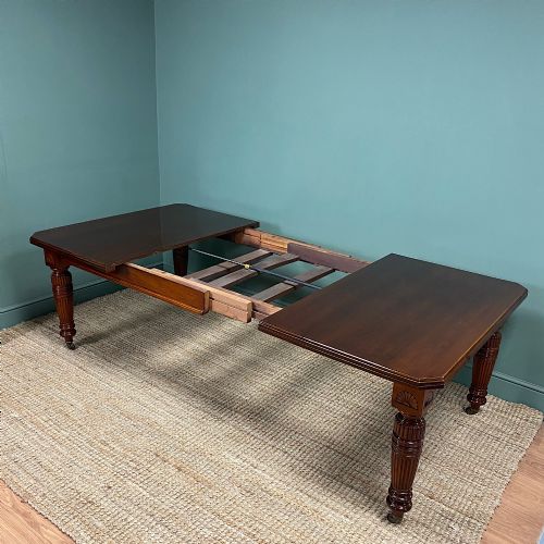 fig 3. Large Victorian Walnut Antique Extending Dining Table