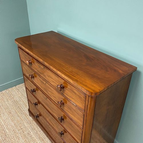 fig 2. Tall Victorian Mahogany Antique Chest of Drawers