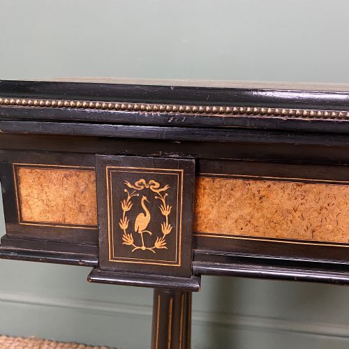 fig 2. Victorian Ebonized and Walnut Antique Games Table