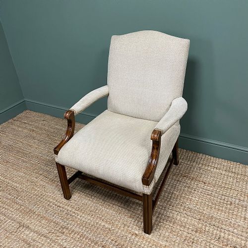 fig 1. Fine Mahogany Gainsborough Antique Armchair