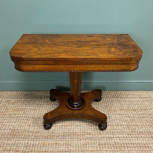 Stunning Victorian Rosewood Antique Card Table