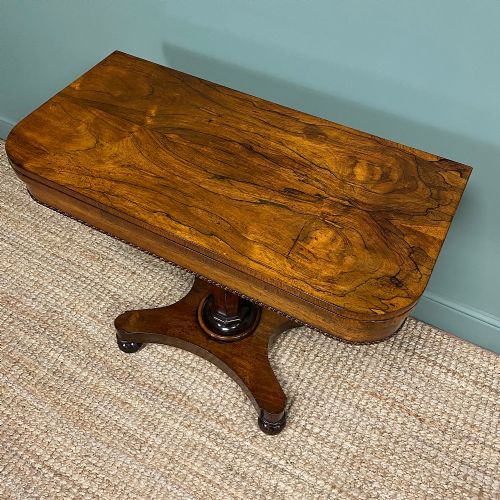 fig 1. Stunning Victorian Rosewood Antique Card Table