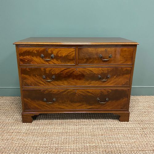 Quality Edwardian Flamed Mahogany Antique Chest of Drawers
