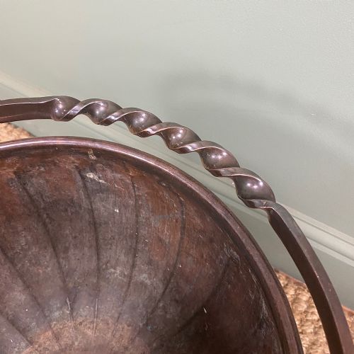 UNUSUAL ARTS CRAFTS COPPER ANTIQUE COAL BUCKET - ADDITIONAL PHOTO 2