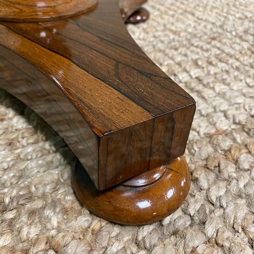 SPECTACULAR VICTORIAN ROSEWOOD CIRCULAR ANTIQUE OCCASIONAL TABLE - ADDITIONAL PHOTO 1