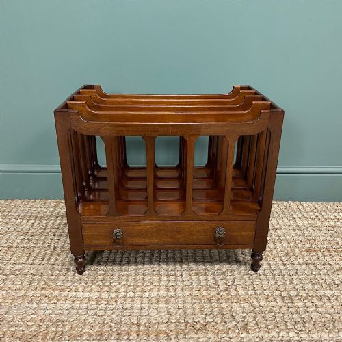Spectacular Regency Mahogany Antique Canterbury
