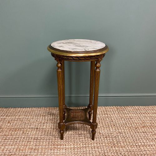 Small Country House Gilt Antique Occasional Table
