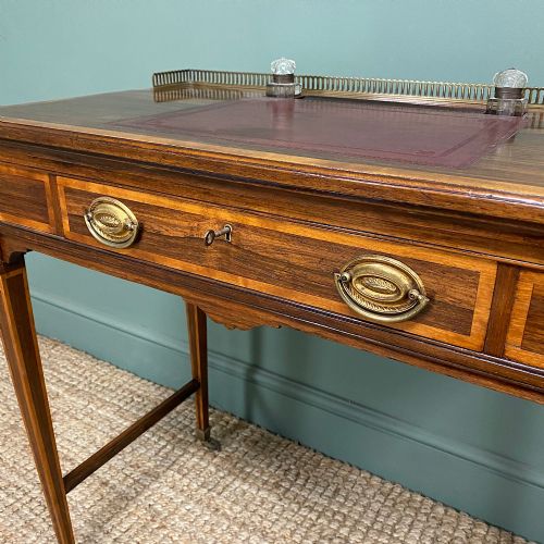 fig 1. Spectacular Quality Victorian Rosewood Antique Writing Table