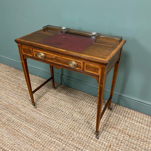 fig 3. Spectacular Quality Victorian Rosewood Antique Writing Table
