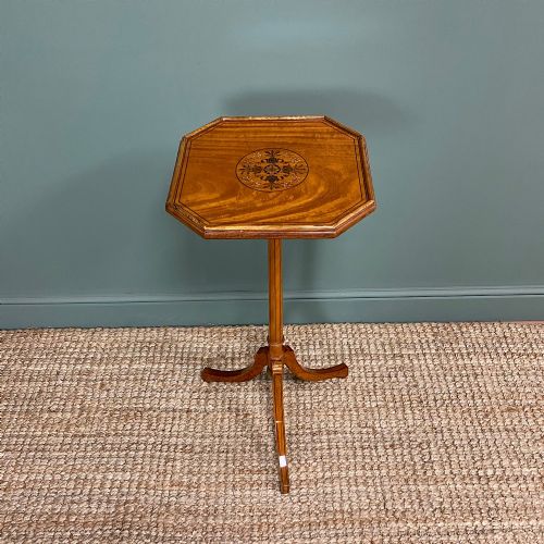 UNUSUAL SATINWOOD VICTORIAN JARDINIRE SIDE TABLE - ADDITIONAL PHOTO 2