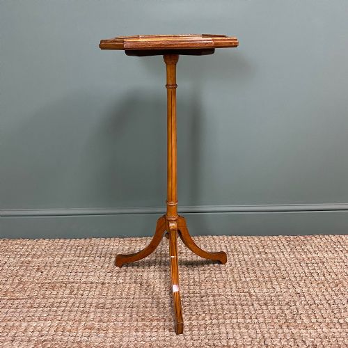 UNUSUAL SATINWOOD VICTORIAN JARDINIRE SIDE TABLE - ADDITIONAL PHOTO 3