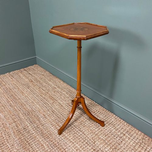 UNUSUAL SATINWOOD VICTORIAN JARDINIRE SIDE TABLE - ADDITIONAL PHOTO 4