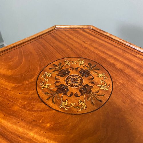 UNUSUAL SATINWOOD VICTORIAN JARDINIRE SIDE TABLE - ADDITIONAL PHOTO 6