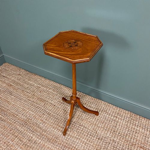 UNUSUAL SATINWOOD VICTORIAN JARDINIRE SIDE TABLE - ADDITIONAL PHOTO 7