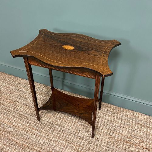 fig 1. Elegant Inlaid Rosewood Antique Occasional Table