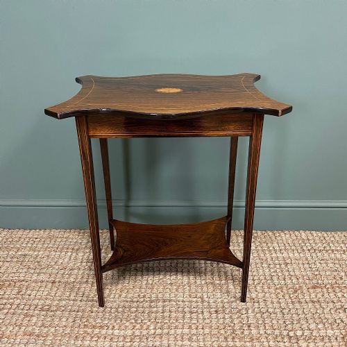 fig 3. Elegant Inlaid Rosewood Antique Occasional Table