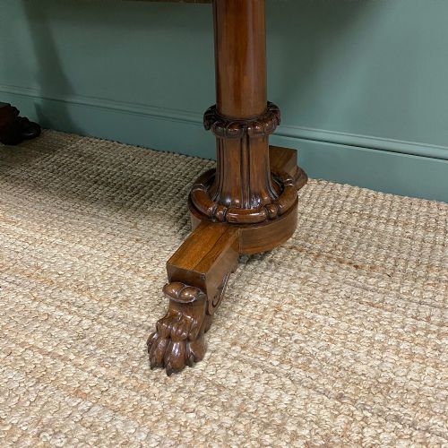 fig 2. Rare Large Spectacular Figured Rosewood Antique Sofa / Console Table
