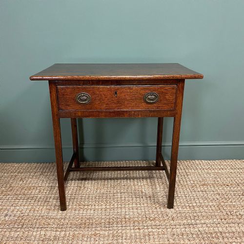 George III Country House Oak Antique Side Table
