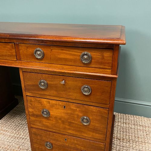 fig 2. Fine Quality Victorian Mahogany Antique Pedestal Desk