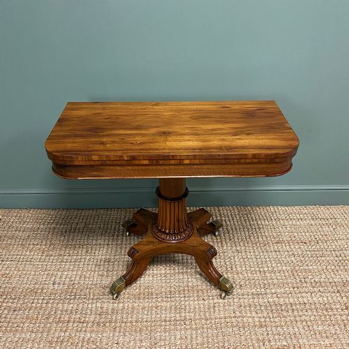 Sensational Goncalo Alves Regency Antique Side Table / Tea Table
