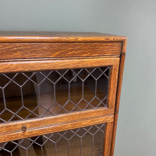 fig 1. Oak Barristers Stacking Antique Bookcase
