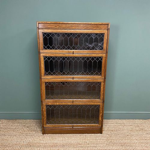 fig 2. Oak Barristers Stacking Antique Bookcase