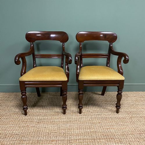 Quality Pair of Victorian Carver Arm Chairs

