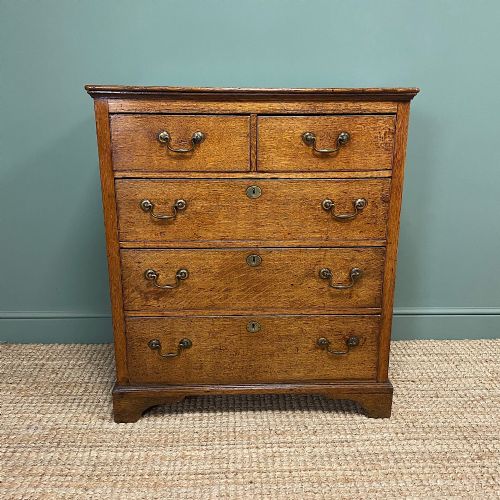 George III Golden Oak Antique Chest of Drawers
