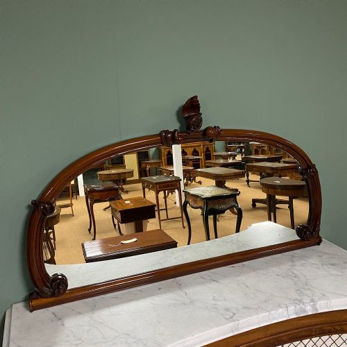 Victorian Mahogany Antique Over-mantle Mirror
